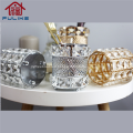 Crystal Makeup Brush Organizer Gold Silver Container